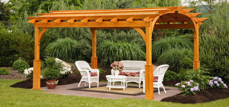 Cedar Wood Pergola Installation in Maywood, CA